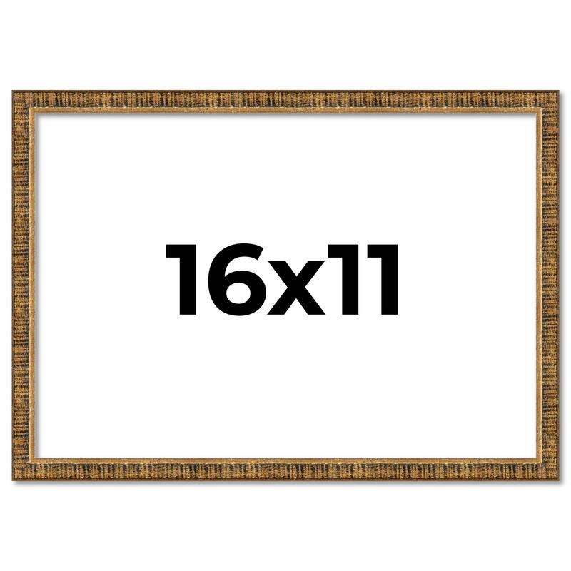 16x11 Frame Gold Kingsley Distressed Solid Wood Picture Frame Width