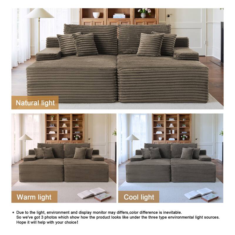 Cathy 82" W No Assembly Required Chaise Sofa Lounge Sectional Couch