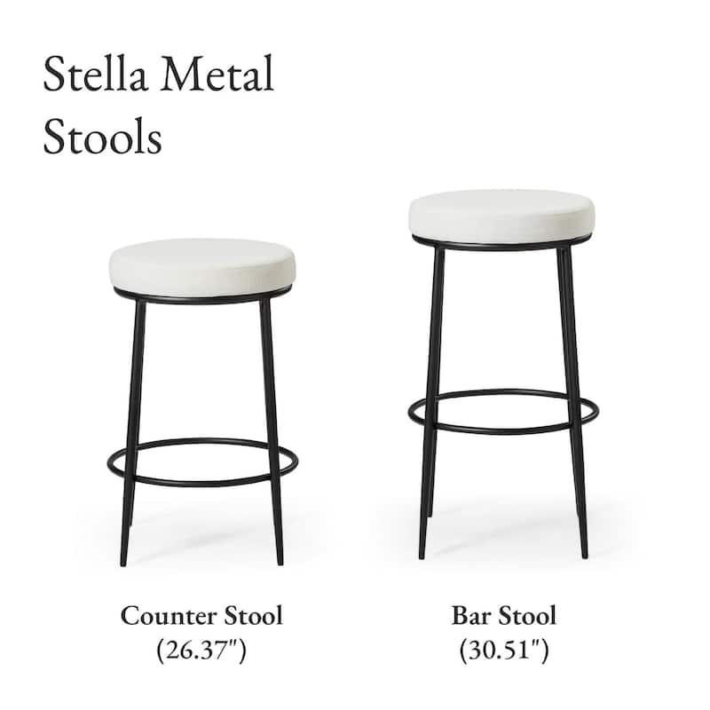 Maven Lane Stella Metal Kitchen Dining Stool