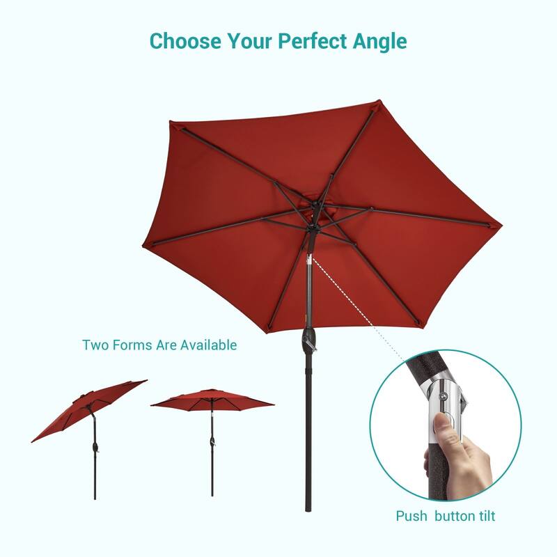 Bonosuki 7.5-foot Waterproof Sunshade Canopy Patio Umbrella