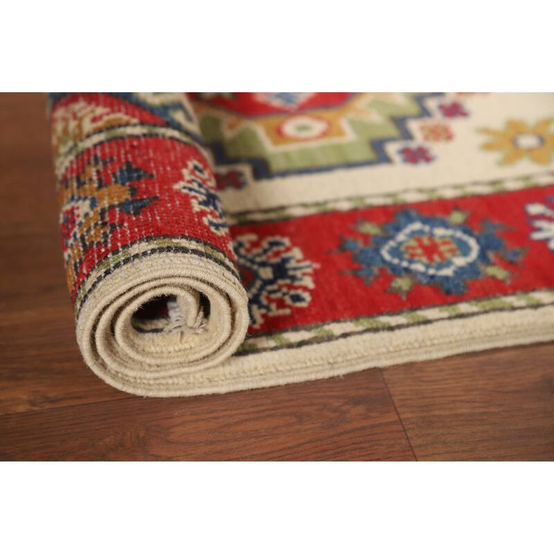 Traditional Kazak Oriental Rug Handmade Wool Carpet - 2'0" x 3'0"