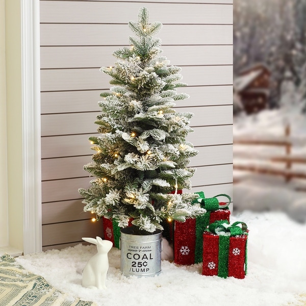 Battery operated porch christmas trees top