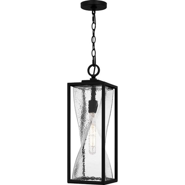 slide 2 of 8, Zarah 1-Light Matte Black Outdoor Hanging Lantern