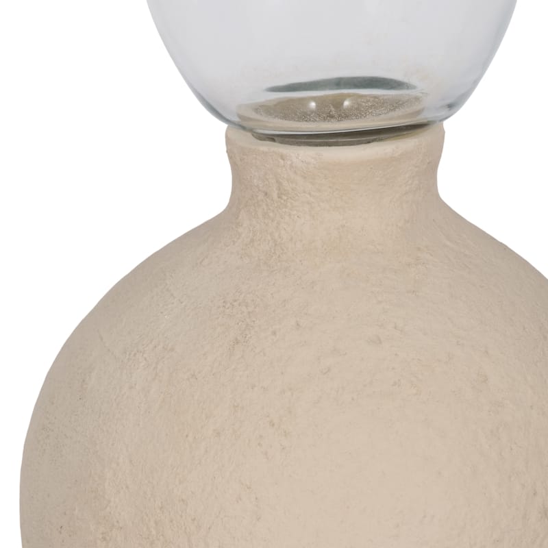 Sagebrook Home Neutral Ivory Omix Cylinder Vase