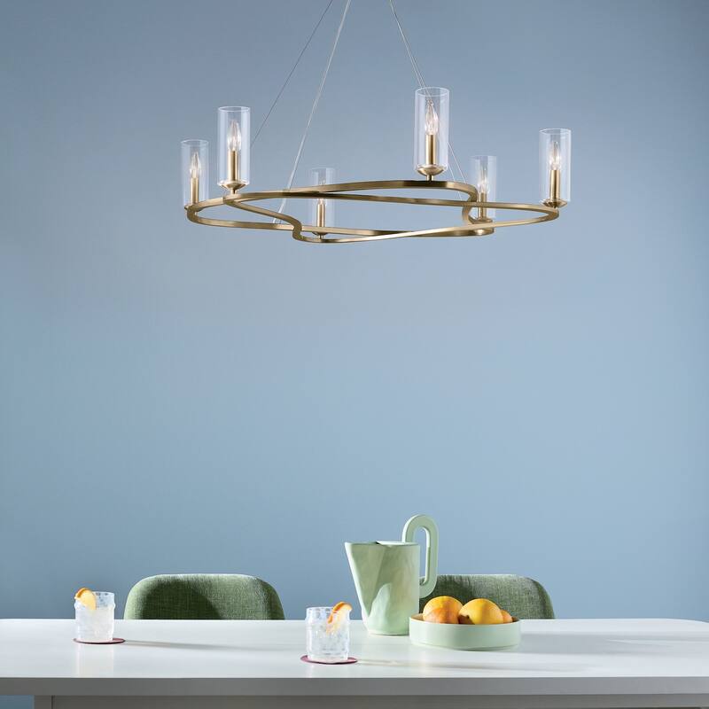 Kichler 52771 Harpin 6 Light 38" Wide Chandelier