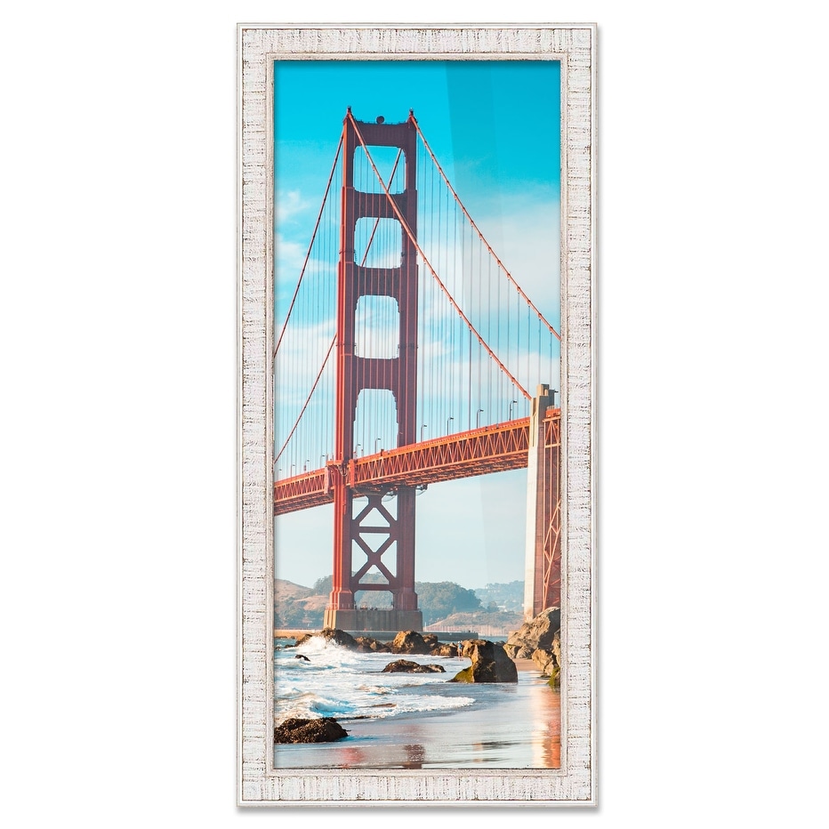 38x10 Stately Brown Wood Picture Frame With Acrylic Front and Foam Board Backi 