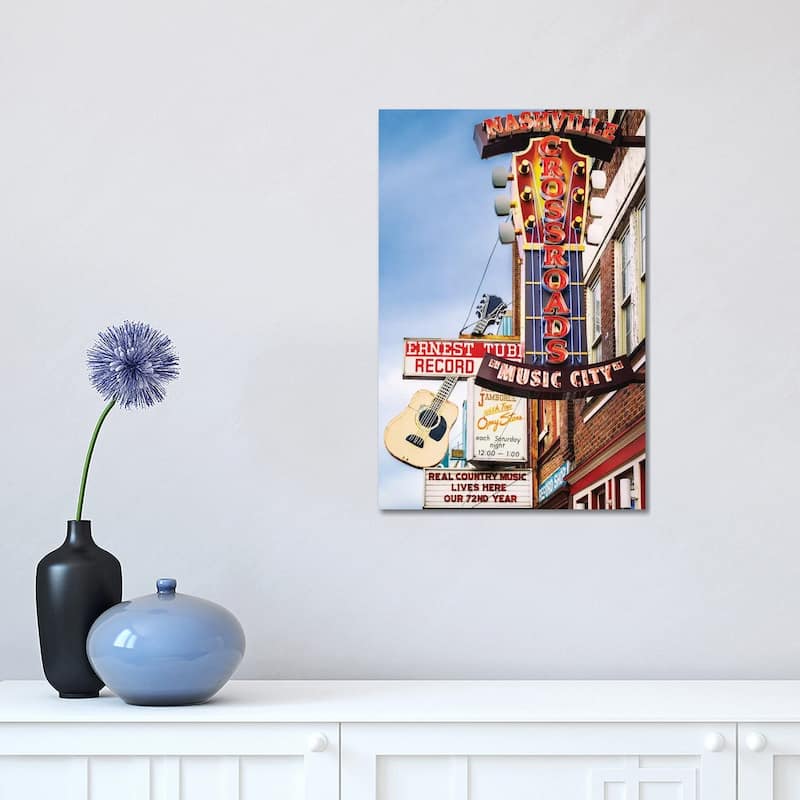 iCanvas "Nashville Music City" by Susanne Kremer Canvas Print - 18x12x1.5
