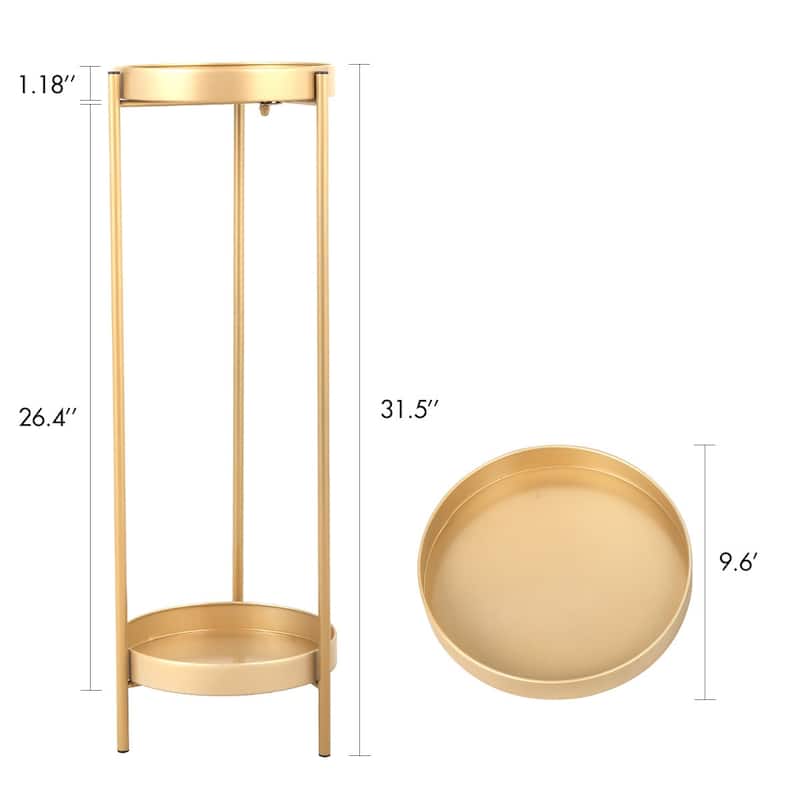 Indoor&Outdoor Modern Plant Stand, Foldable Potted Plant Holder