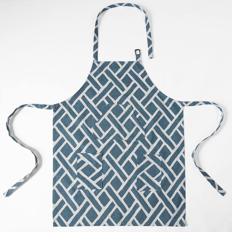 Exclusive Fabrics Martinique Printed Cotton Apron - 27 X 34