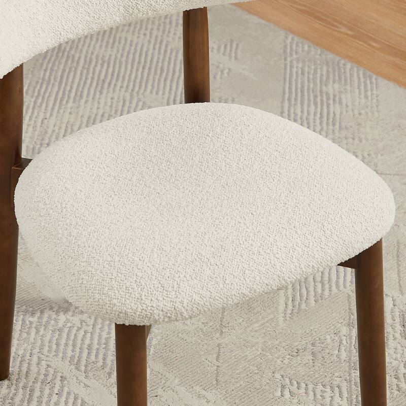 Art Leon Set of 2 Upholstered Accent Dining Chairs with Solid Wood Frame