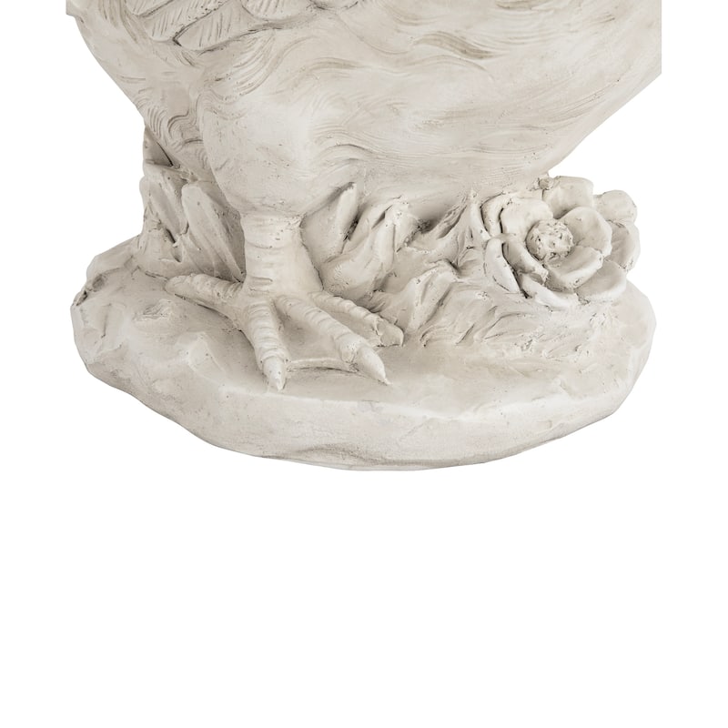 Glitzhome 20"H MGO Faux Bronze / White Goose Garden Statue