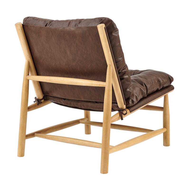 NPD Furniture Oswald Faux Leather Tufted Accent Chair