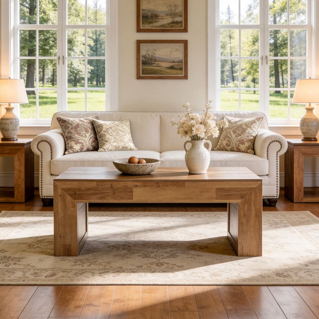 55" Farmhouse Oval Wood Dining Table for 6, Rustic Kitchen Table