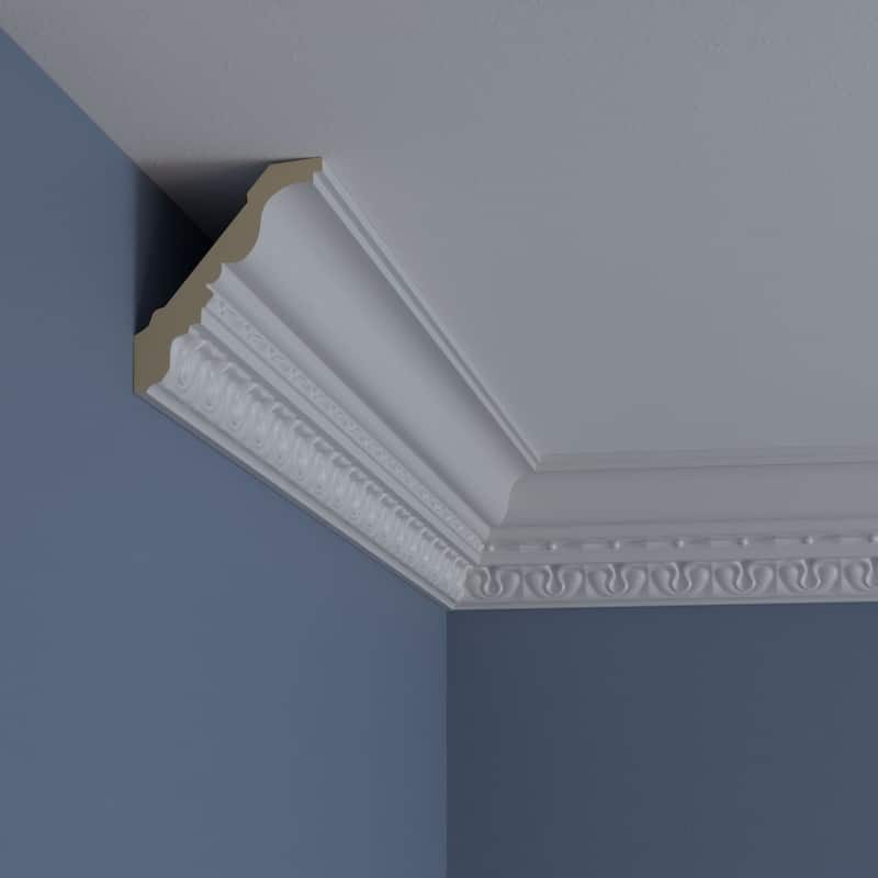 Leslie Crown Moulding - 4"H x 3 1/4"P x 5 1/8"F x 94 1/2"L