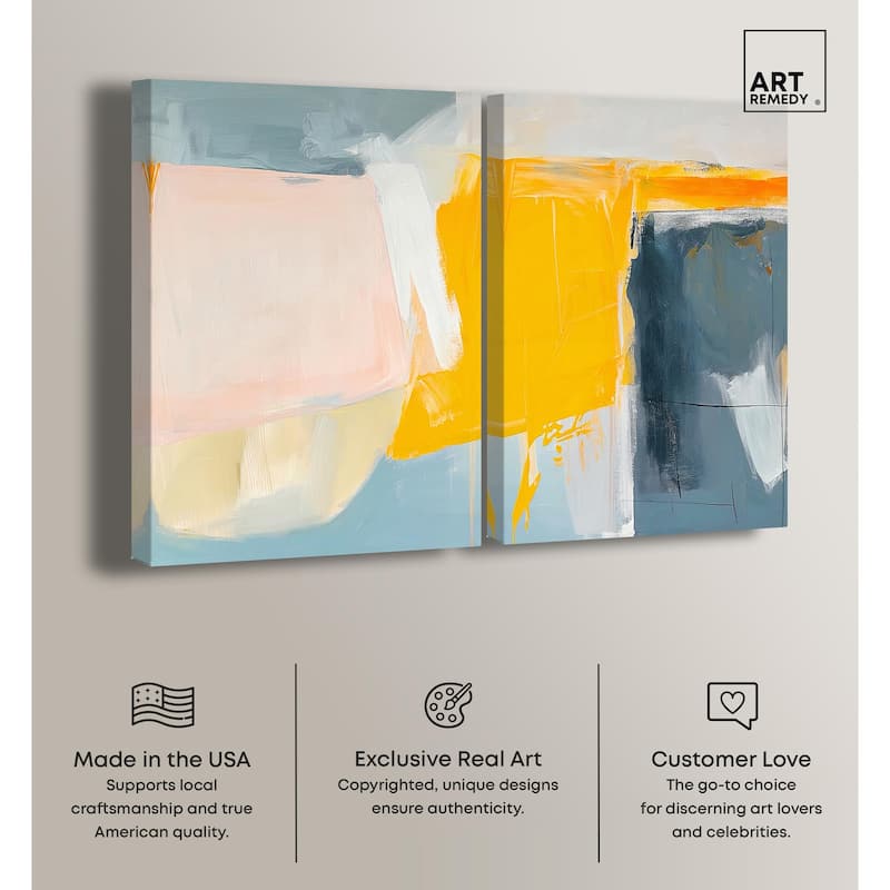 Skyward Radiance II Canvas Set of 2 by Art Remedy, Gallery Wrapped