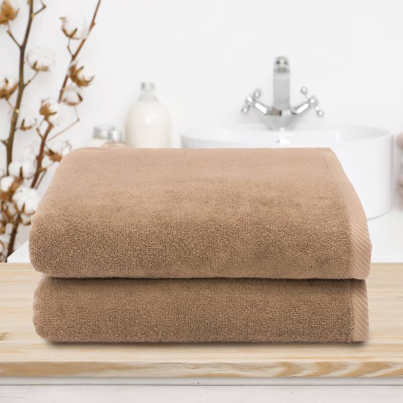 Authentic Hotel and Spa 100% Turkish Cotton Ediree Bath Towels - Set of 2