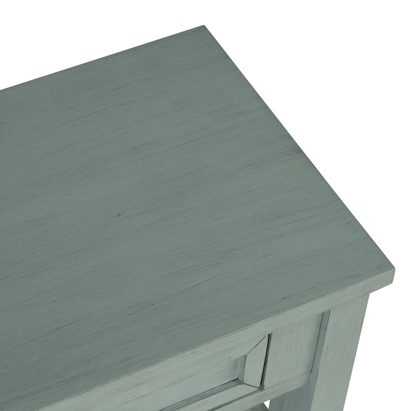 36'' Vintage Entryway Table with 4 Drawers and 1 Storage Shelf