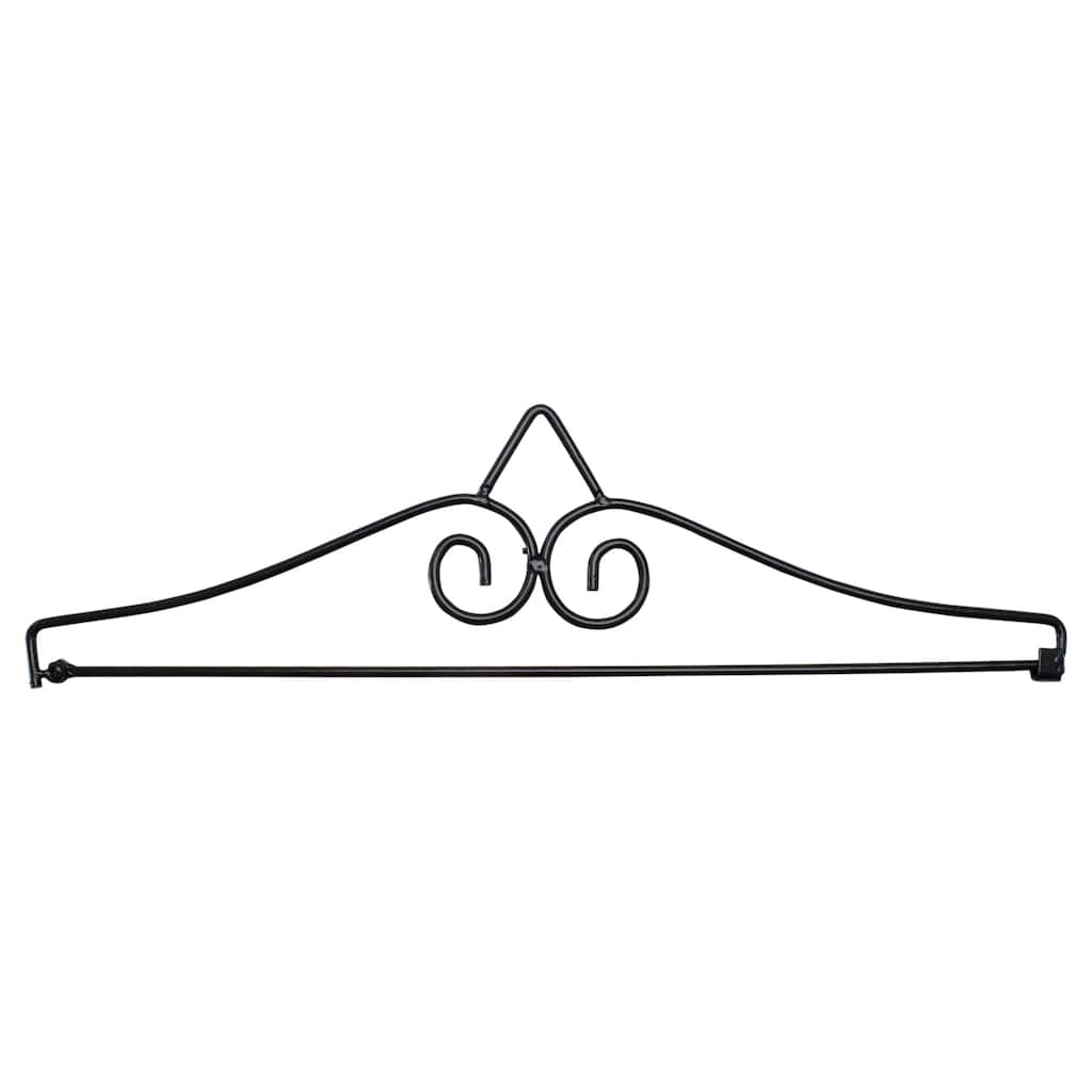 14.5 Inch Black Metal Garden Flag Hanger