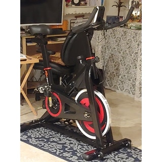 goplus stationary exercise magnetic cycling bike
