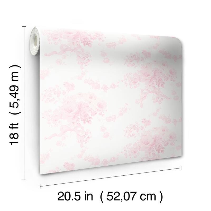 LoveShackFancy Champagne Harbor Powdered Blue Peel and Stick Wallpaper