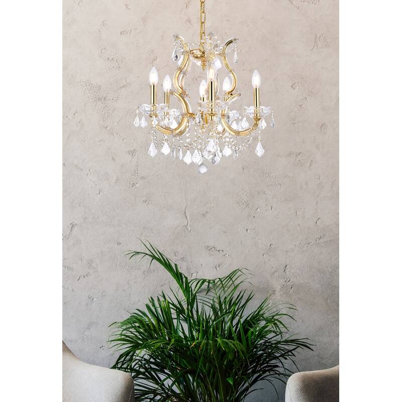Fleur Illumination Collection Pendant D:20in H:25in Lt:6 Gold Finish