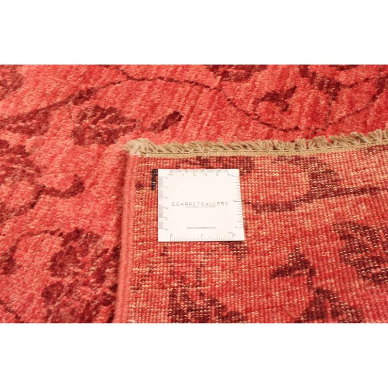 ECARPETGALLERY Hand-knotted Vibrance Light Red Wool Rug - 8'0 x 10'2