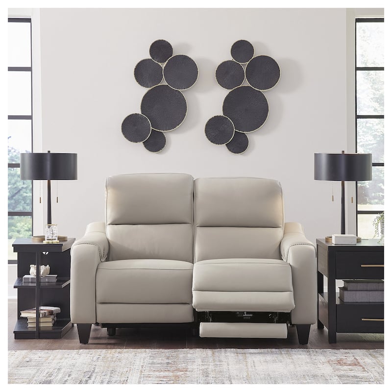 Signature Design by Ashley Mercomatic Power Reclining Loveseat - 62"W x 40"D x 42"H - Gray