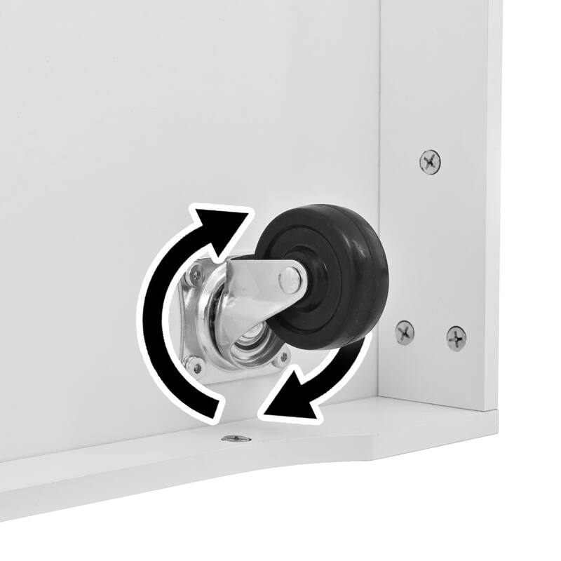 GDFStudio - Weston Modern Extendable Kitchen Island Cart with Outlet and Storage Drawers