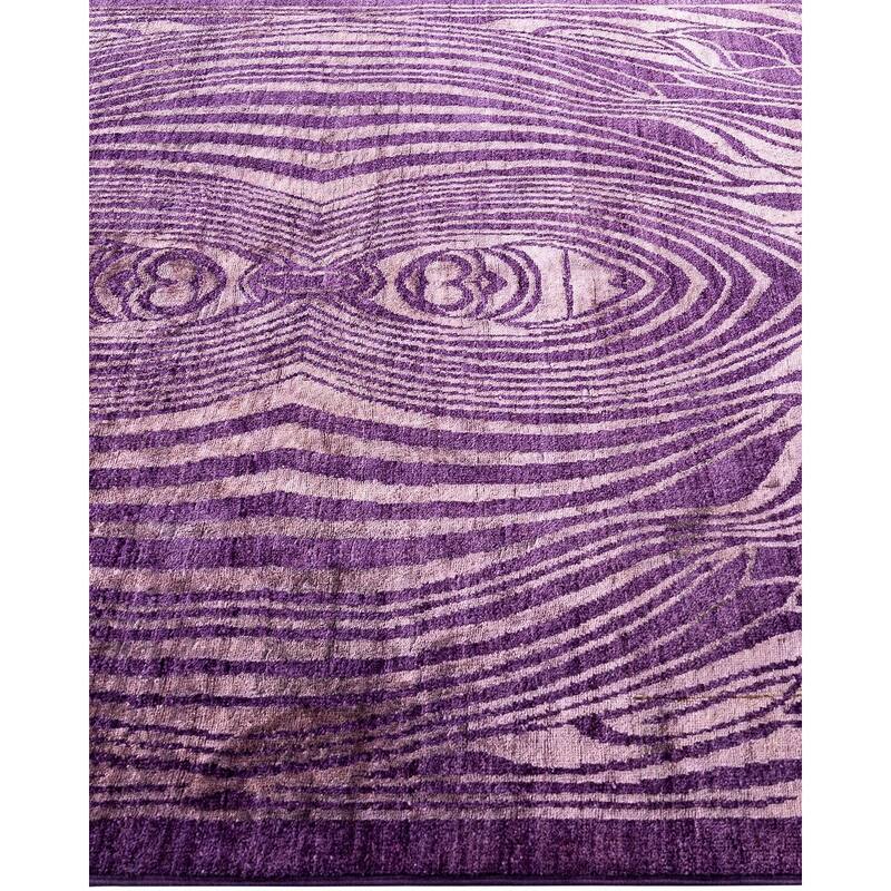 Contemporary Overdyed Wool Hand Knotted Area Rug - 5' 0" x 6' 6"