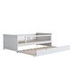 preview thumbnail 7 of 28, Low Profile Twin Size Kids Platform Bed with Guardrail, Multifunctional Wood Bed Frame with Trundle Bed
