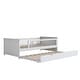 preview thumbnail 7 of 26, Wood Twin Size Platform Bed with Guardrail,Trundle and Open Fence Design,Kids and Baby