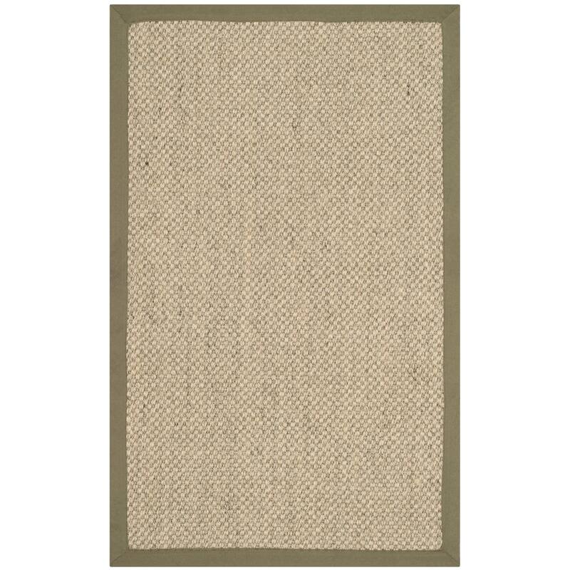 SAFAVIEH Natural Fiber Jenney Sisal Border Rug - 2'6" x 4' - Green