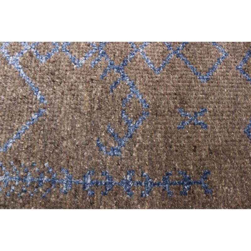 ECARPETGALLERY Hand-knotted Tangier Brown Silk, Wool Rug - 5'2 x 7'9