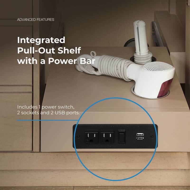 Athea Bathroom Vanity with White Engineered Marble Top