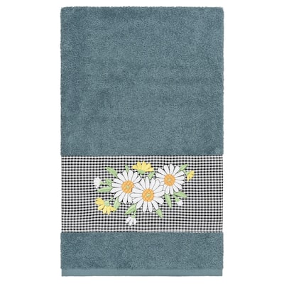 Authentic Hotel and Spa 100% Turkish Cotton Daisy Embellished Bath Towel