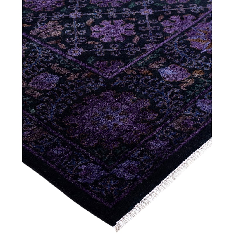 Overdyed One-of-a-Kind Hand-Knotted Area Rug - Purple - 8' 3" x 10' 3"