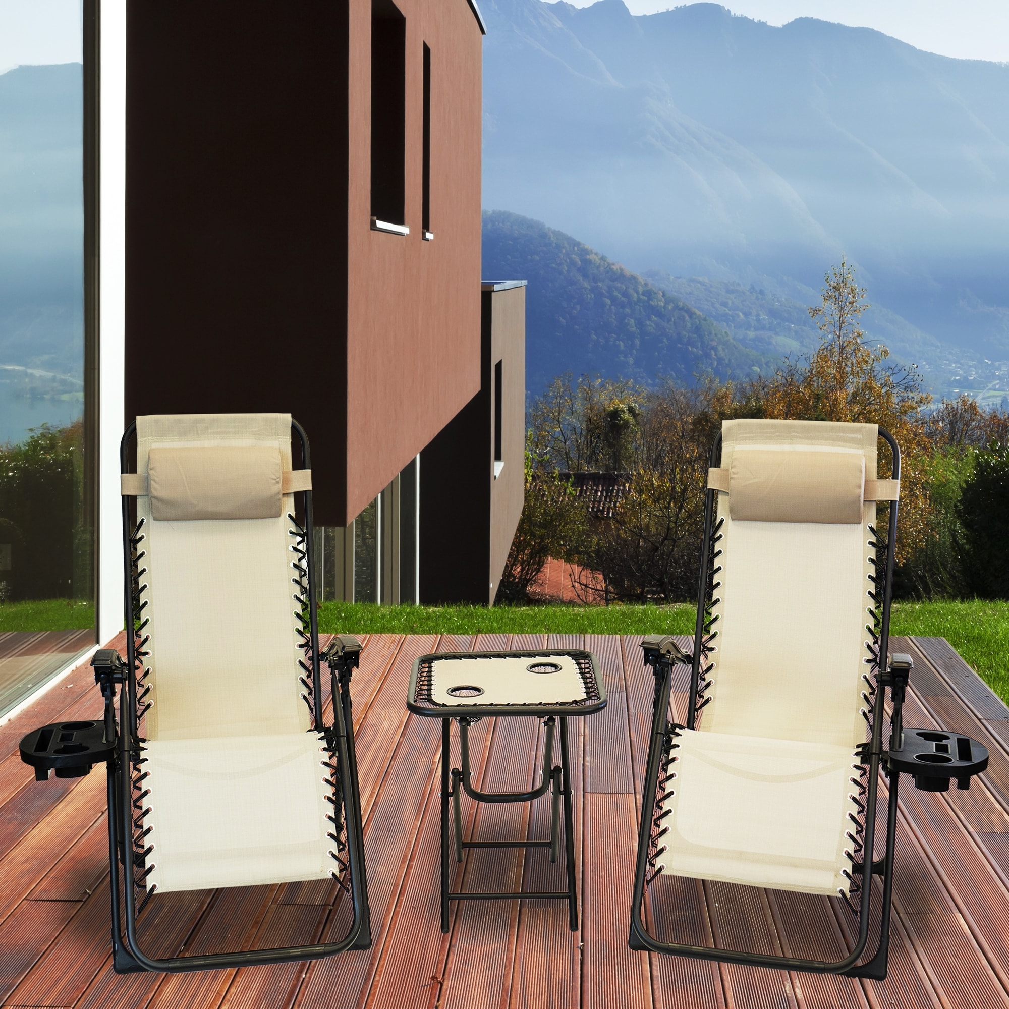 3 piece zero gravity chair set deals