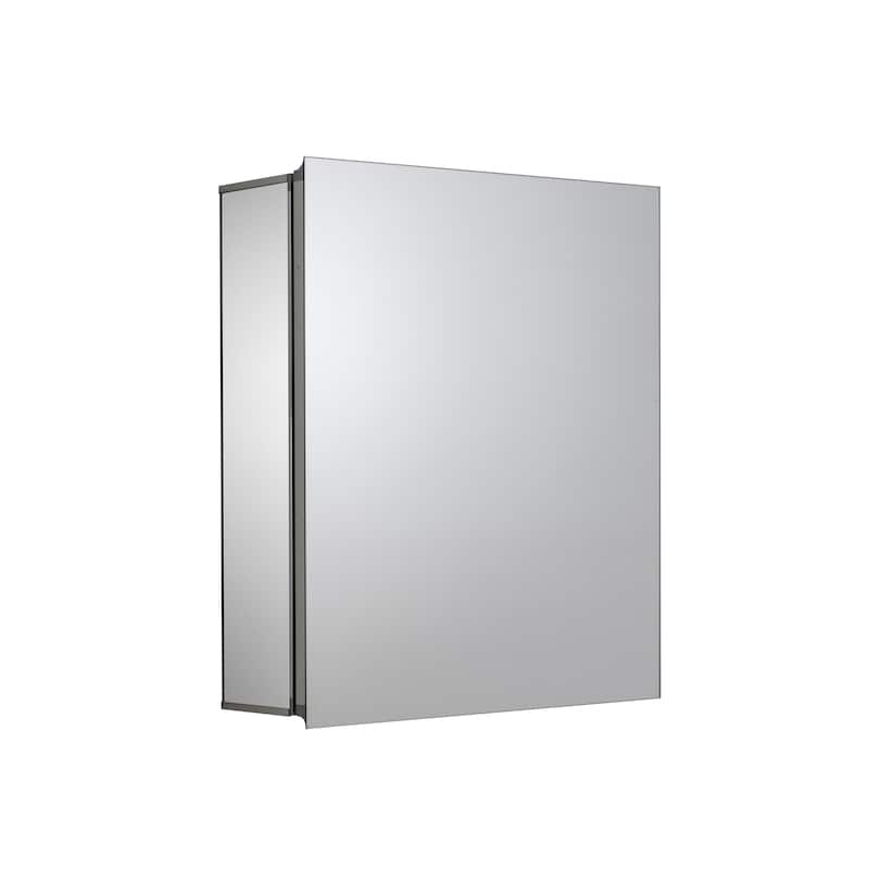 Croydex Hayward Aluminum Medicine Cabinet, Easy Install, Recessed or Surface Mount, 16W X 20H
