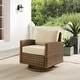 preview thumbnail 18 of 32, Crosley Bradenton Outdoor Wicker Swivel Rocker Chair Sand