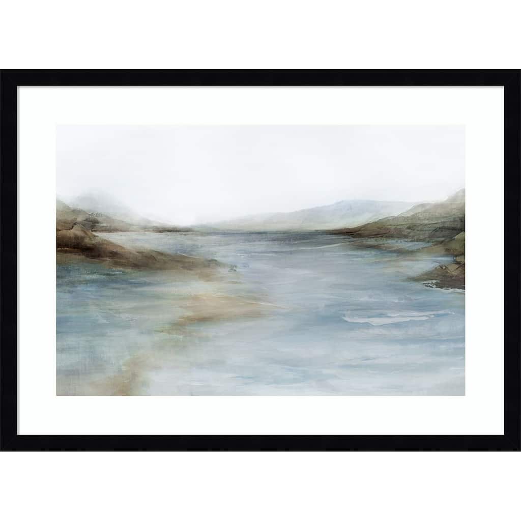 Misty River Through Quiet Hills by Ian C Wood Framed Wall Art Print