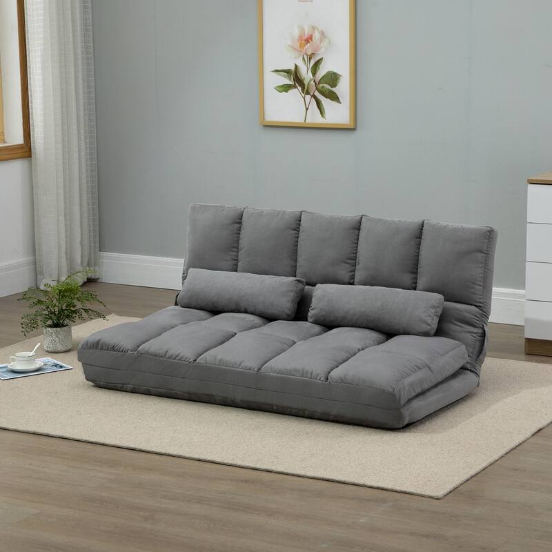HOMCOM Convertible 7 Adjustable Positions Folding Couch Bed