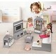 preview thumbnail 1 of 5, Badger Basket Media Room Furniture Set for 18 inch Dolls - Gray/White