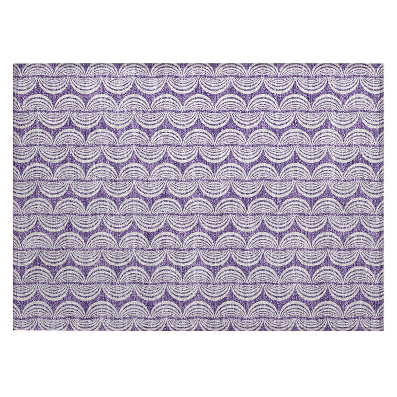 Machine Washable Indoor/ Outdoor Contemporary Chantille Rug