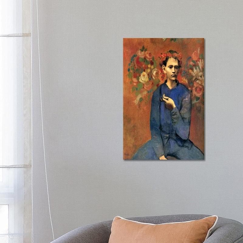 iCanvas "A Boy with Pipe" by Pablo Picasso Canvas Print - 26x18x1.5