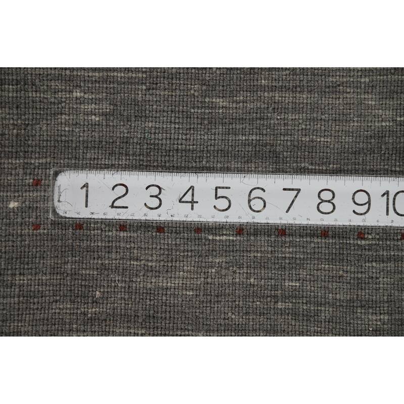 Hand Knotted Oriental 100% Wool Carpet Tribal Tribal Greys & Charcoal Gabbeh Area Rug - 4' 11'' X 3' 0''