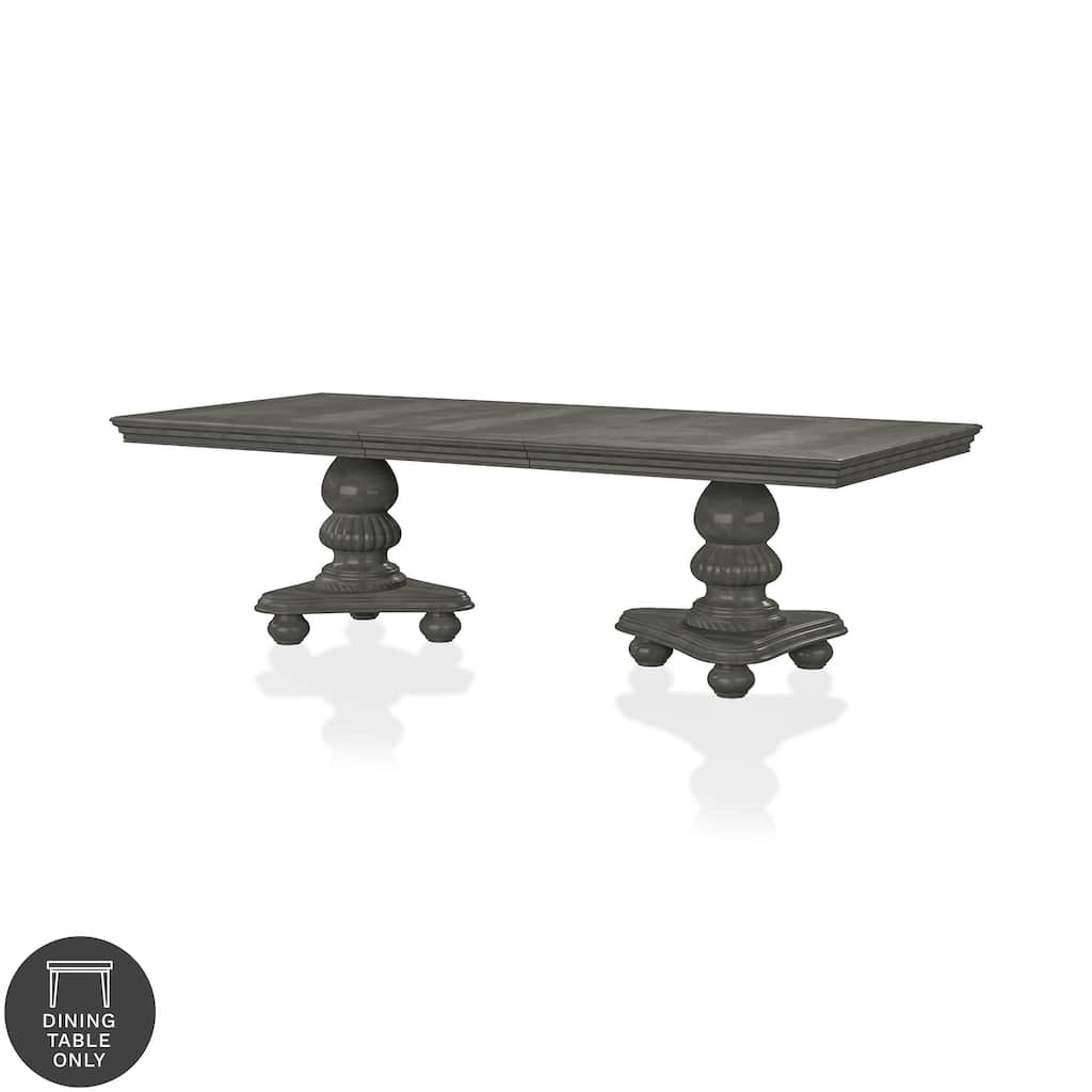 Furniture of America Tima Grey 103-inch Wood Expandable Dining Table