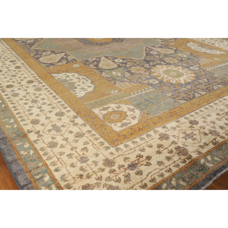 Geometric Kazak Oriental Area Rug Handmade Traditional Wool Carpet - 6'8" x 9'8"