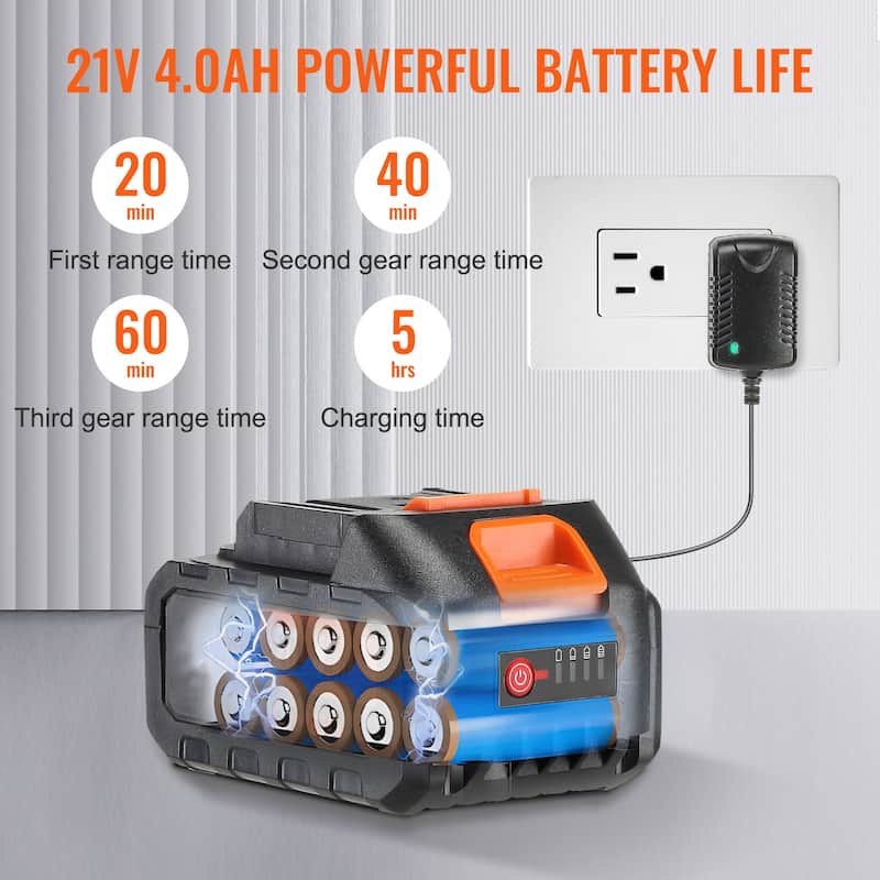 Cordless Pressure Washer, 652-PSI Portable Power Cleaner, Handheld High-Pressure Car Washer Gun with 4.0Ah Battery, Charger