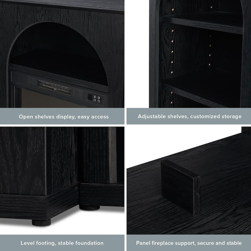 Mopio Blake Electric Fireplace Mantel TV Stand