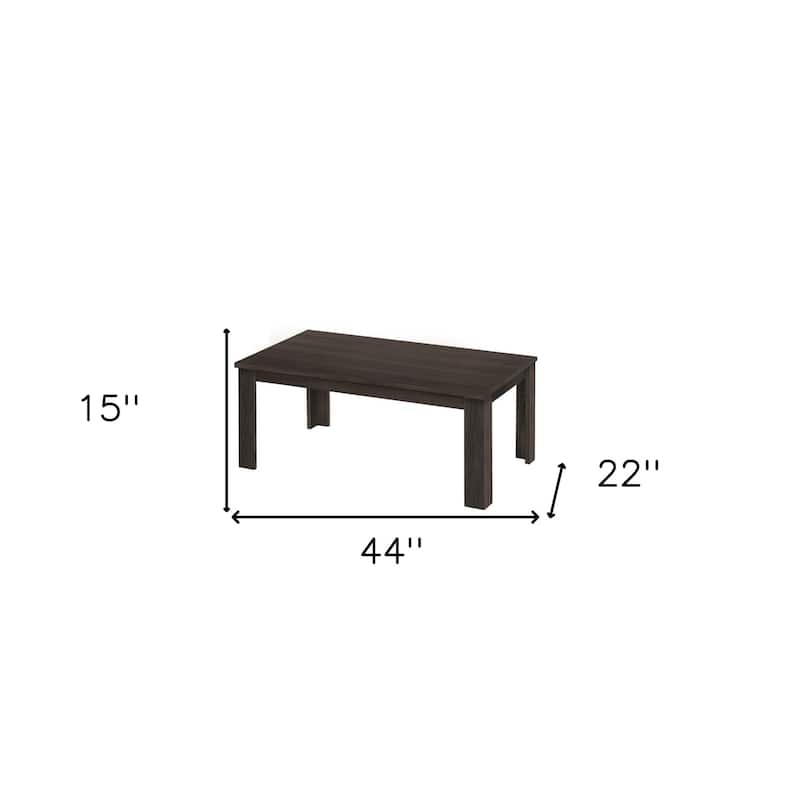 HomeRoots Set of Three 44" Oak Coffee Table - 44' X '15' X '22